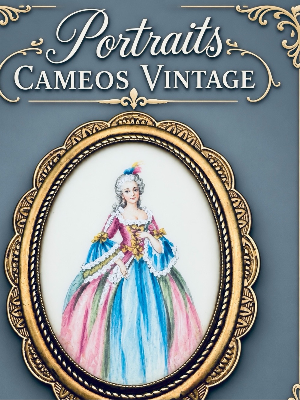 Oct 27 Vintage Portrait Cameo Jewelry